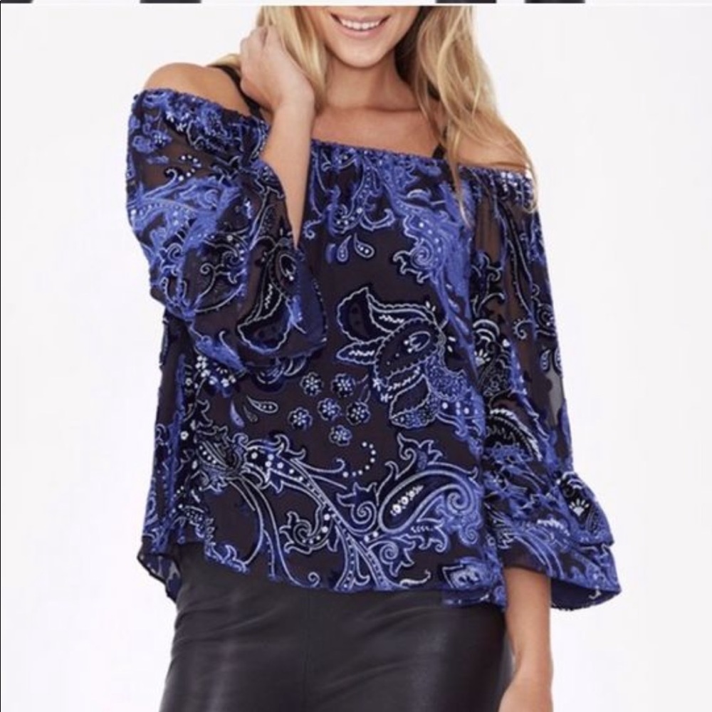 Parker Off the Shoulder Velvet Top